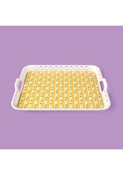 Kitchen Botanik Tepsi - Renkli - 41X31 cm