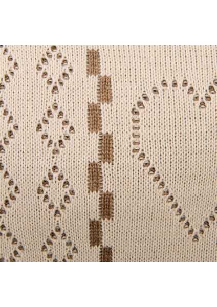 Soft Kalp Desenli Triko Kırlent Kılıfı - Bej - 35X50 cm fiyatları