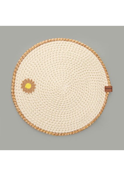 Soft Çiçek Nakışlı Supla - Ekru - 33X33 cm fiyatları