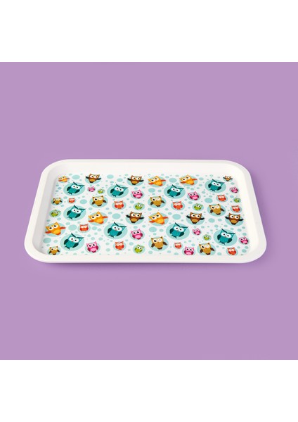 Kitchen Owls Tepsi - Renkli - 21X31 cm