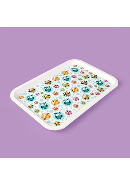 Kitchen Owls Tepsi - Renkli - 21X31 cm modelleri