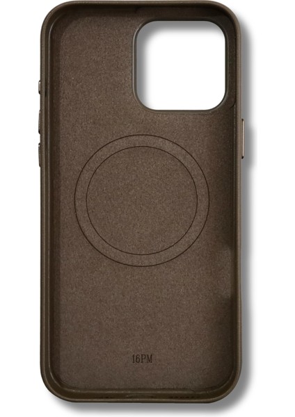 Apple iPhone 16 Pro Max Uyumlu Magsafe Özellikli Premium Deri Görünümlü Tax Kapak Desert fiyatları