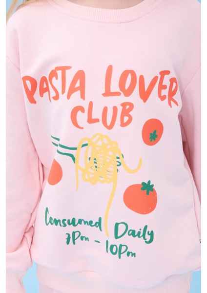 Kız Çocuk Pasta Baskılı Mevsimlik Alt Üst Takım Pudra fırsatları