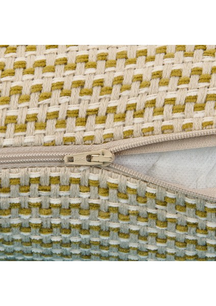 Soft Shiny Kırlent - Bej / Yeşil - 45X45 cm fırsatları