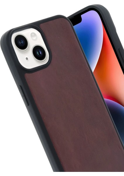Apple iPhone 15 Uyumlu Premium Suni Deri Aras Kapak Bordo fiyatları