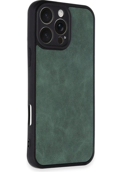 Apple iPhone 16 Pro Uyumlu Premium Suni Deri Aras Kapak Koyu Yeşil fiyatları