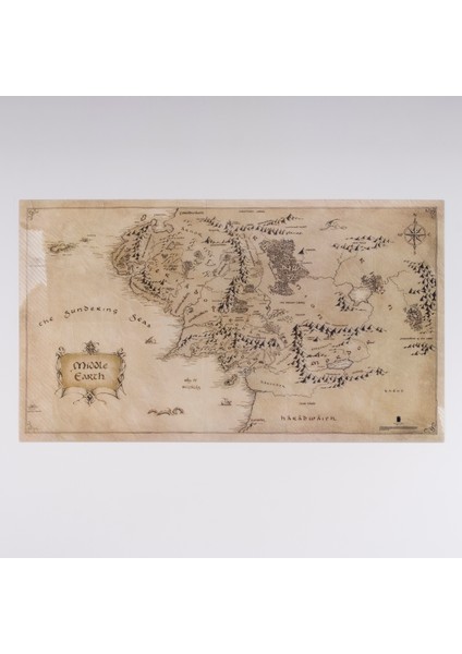 Lord of the Rings - Middle Earth Map Lisanslı Amerikan Servis