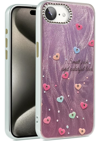 Apple iPhone 16E Uyumlu Aynalı Desenli Blade Kapak No:8