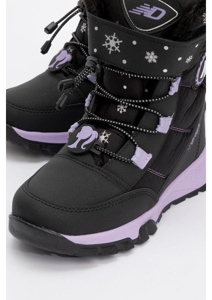 Çocuk Bağlı Cırtlı Bot 30-35 SİYAH LİLA modelleri