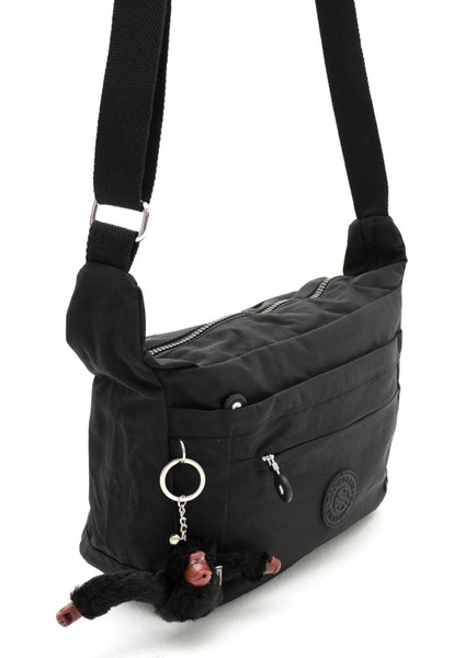 Kadın Suya Dayanıklı Kumaş Çok Gözlü Çapraz Askılı Okul Seyahat ve Omuz Çantası Siyah fiyatları