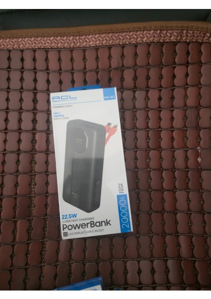 PW107 20.000 Mah 2 Kablolu LCD Powerbank
