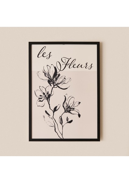 Deco French Cottage Les Fleurs Çerçeveli Tablo - Siyah - 50X70 cm fiyatları
