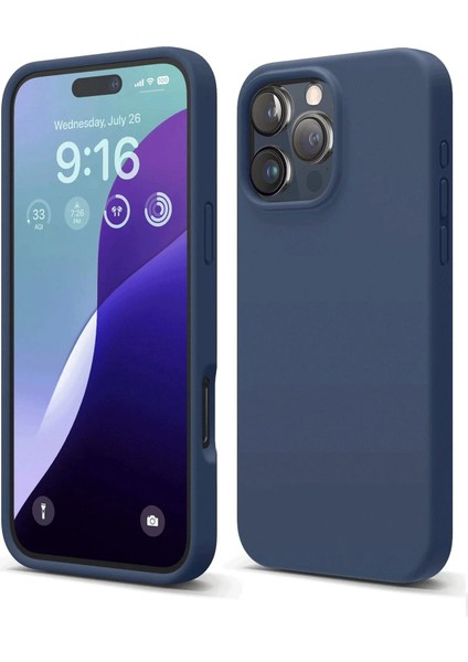 Apple iPhone 16 Pro Max Uyumlu Silikon First Kapak Lacivert