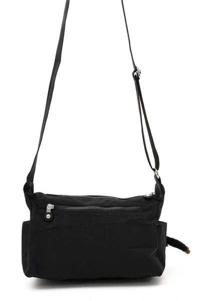 Kadın Orta Boy Bölmeli Suya Dayanıklı Krinkıl Kumaş Çapraz Askılı Omuz Çantası Siyah fiyatları