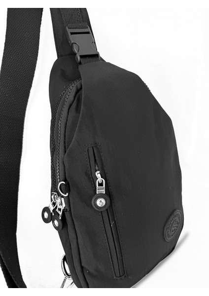Kadın Suya Dayanıklı Krinkıl Kumaş Çapraz Askılı Günlük Çanta Siyah fiyatları