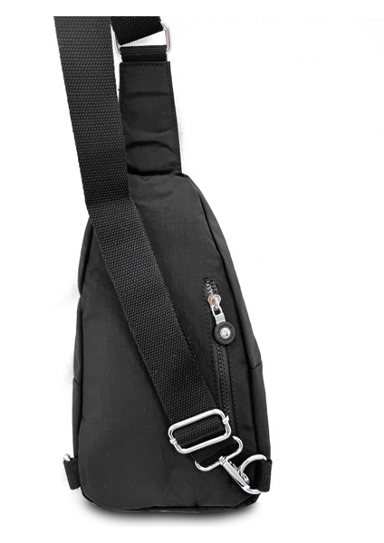 Kadın Suya Dayanıklı Krinkıl Kumaş Çapraz Askılı Günlük Çanta Siyah modelleri