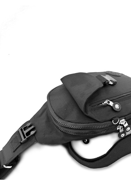 Kadın Suya Dayanıklı Krinkıl Kumaş Çapraz Askılı Günlük Çanta Siyah fırsatları