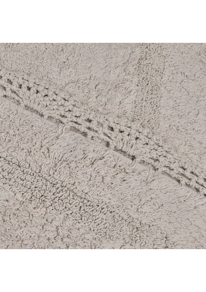 Soft Lace 2'li Banyo Paspası - Gri - 40X60 cm + 60X90 cm modelleri