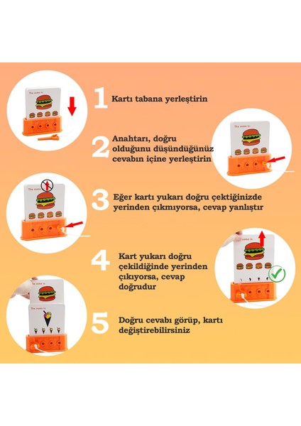 Logic Key 0-3 Yaş Mantık Oyunu Okul Öncesi Eğitici Quiz Game Ingilizce 40 Kart 80 Soru fiyatları