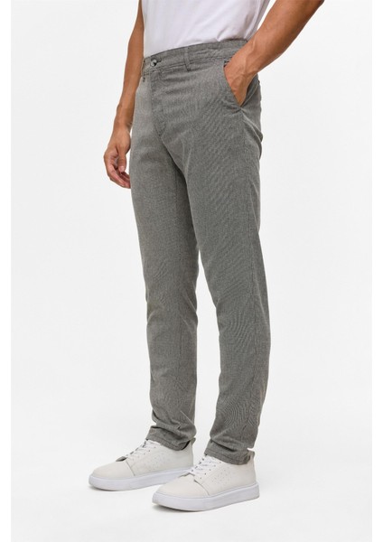 Siyah Slim Armürlü Kanvas Pantolon modelleri