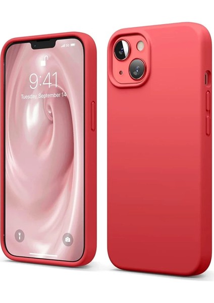 Apple iPhone 14 Uyumlu Silikon First Kapak Kırmızı