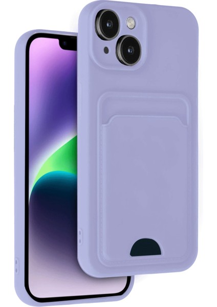 Apple iPhone 14 Uyumlu Kartlıklı Kelvin Kapak Lila