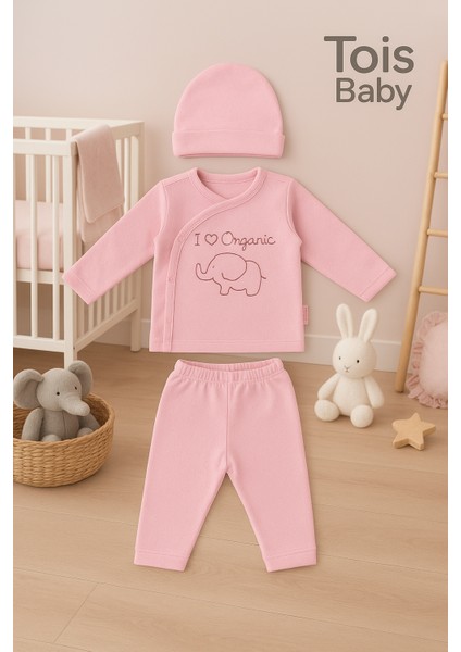 Organik Hastahane Çıkışı Bebek Takımı 0-3 Ay Pembe fiyatları