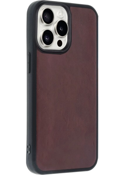 Apple iPhone 14 Pro Max Uyumlu Premium Suni Deri Aras Kapak Bordo modelleri