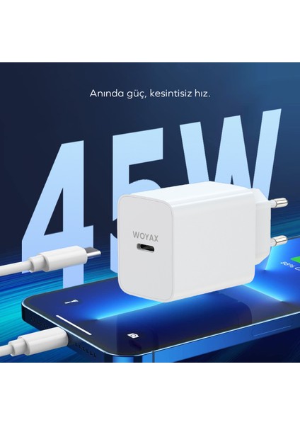 Pd Hızlı Şarj Adaptörü 45W Android / iPhone / Tablet fiyatları
