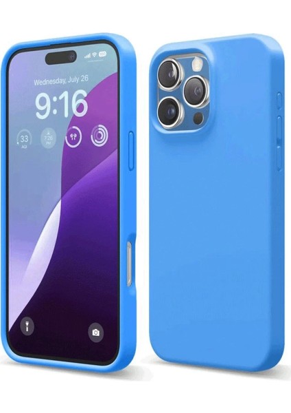 Apple iPhone 16 Pro Max Uyumlu Silikon First Kapak Mavi