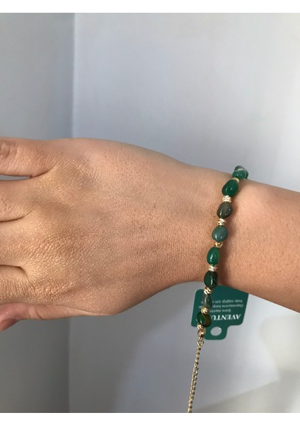 Aventurin Doğal Taş Bileklik – Şifa ve Pozitif Enerji Için Kadın Takı Modeli