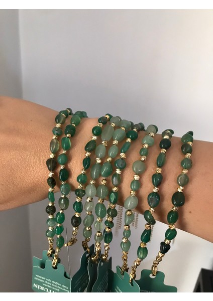 Aventurin Doğal Taş Bileklik – Şifa ve Pozitif Enerji Için Kadın Takı Modeli fiyatları