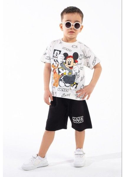 Mickey Mouse Baskılı Erkek Çocuk Takım