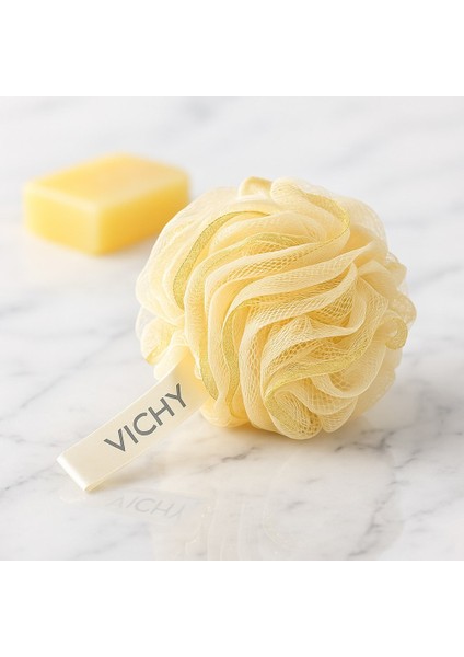 Vıchy Simli Banyo Lifi – Yoğun Köpük Etkili Duş ve Vücut Temizleme Lifi VCH-6575 Sarı Gold Simli 60GR fiyatları