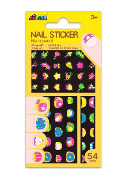 Floresan Tırnak Çıkartmaları - Cookie