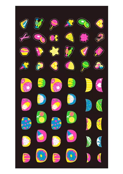 Floresan Tırnak Çıkartmaları - Cookie fiyatları