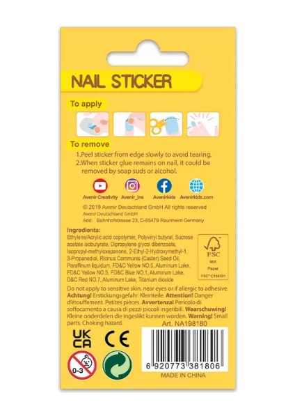 Floresan Tırnak Çıkartmaları - Cookie modelleri