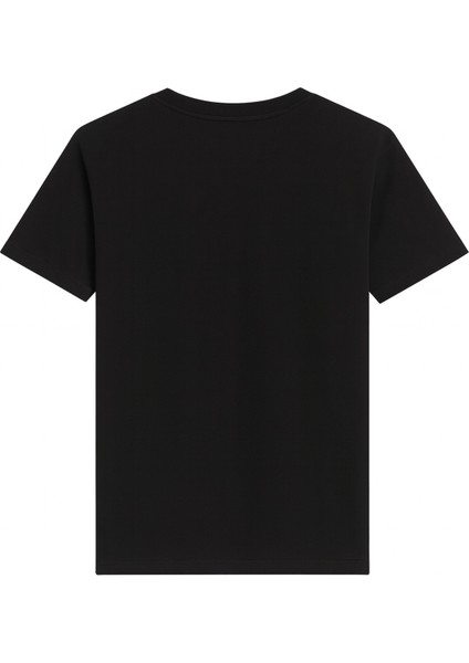 Siyah Bisiklet Yaka Logo Detaylı Kısa Kollu T-Shirt fiyatları