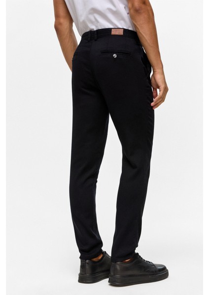 Siyah Slim Armürlü Kanvas Pantolon indirimleri