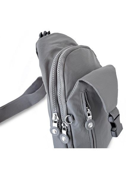 Kadın Suya Dayanıklı Krinkıl Kumaş Çapraz Askılı Günlük Çanta Füme fırsatları