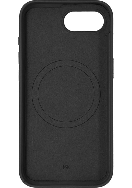 Apple iPhone 16E Uyumlu Magsafe Özellikli Premium Deri Görünümlü Tax Kapak Siyah fiyatları