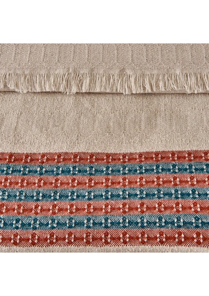 Soft Marun Tek Kişilik Yatak Örtüsü - Ekru / Kırmızı - 160X230 cm fiyatları