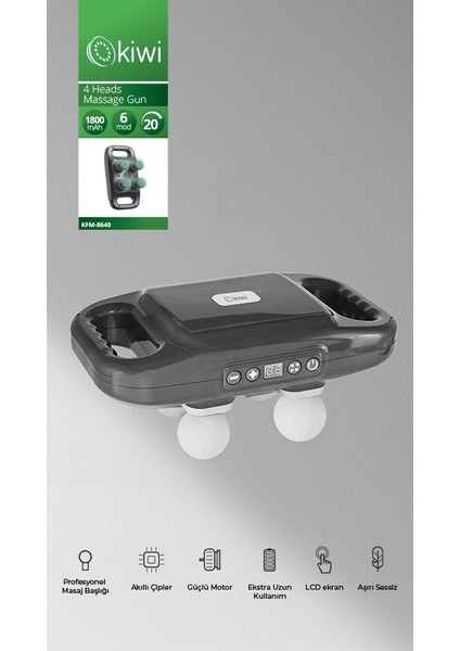 KFM-8640 20 Farklı Hız Ayarlı Ayak, Bel ve Baldır Masaj Cihazı
