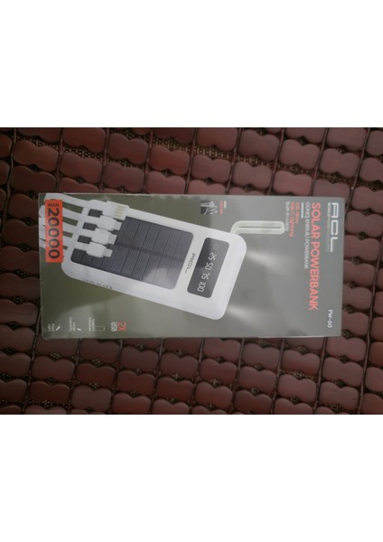 Pw-60 20.000MAH Güneş Enerjili Powerbank | 5 Cihaz Aynı Anda Şarj | Usb-C & Lightning & Micro USB & 2x USB Çıkış | Dahili LED