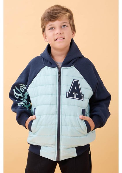 Erkek Çocuk Içi Peluşlu Kapitone Kapüşonlu Kolej Ceket – Çağla fırsatları