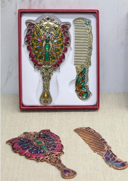 Kelebek Ayna ve Tarak Seti Küçük