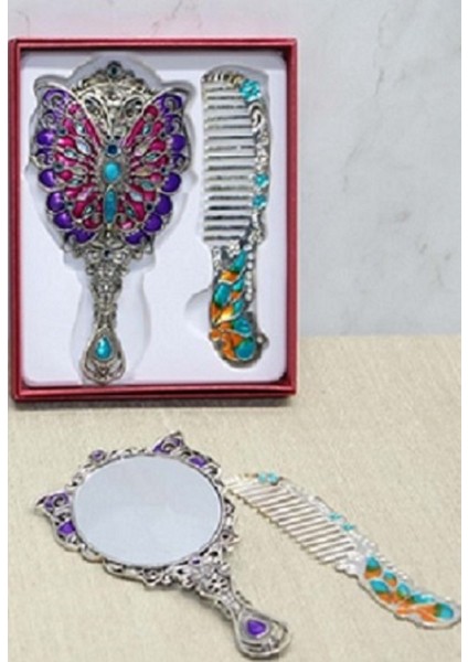 Kelebek Ayna ve Tarak Seti Küçük fiyatları
