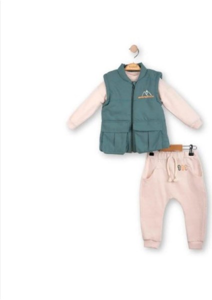 Erkek Çocuk Şişme Yelekli 3'lü Takım – Sweatshirt -Yelek ve Eşofman Altı 251037Y modelleri