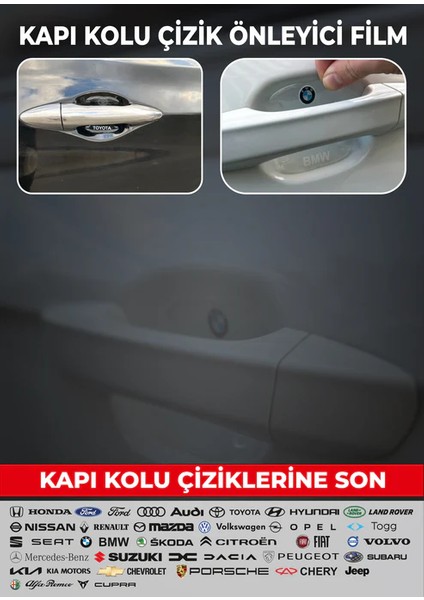 Chery Kapı Kolu Çizik Önleyici 8'li Set