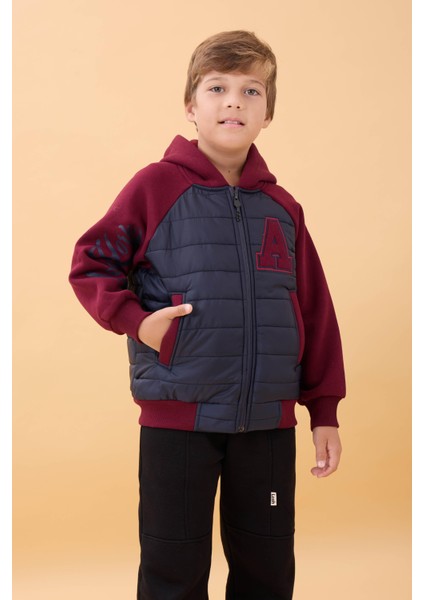 Erkek Çocuk Içi Peluşlu Kapitone Kapüşonlu Kolej Ceket – Lacivert modelleri